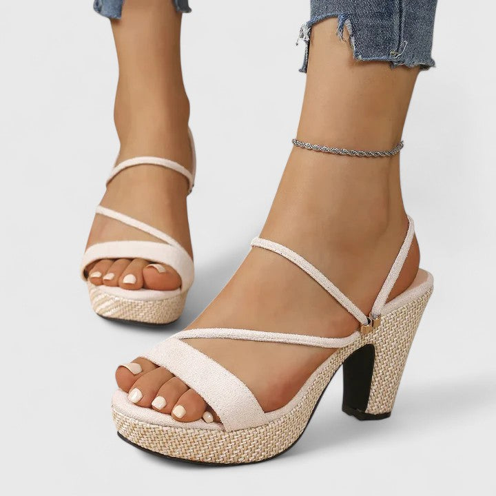 Lorienna | Sophisticated Lace Chunky Heels