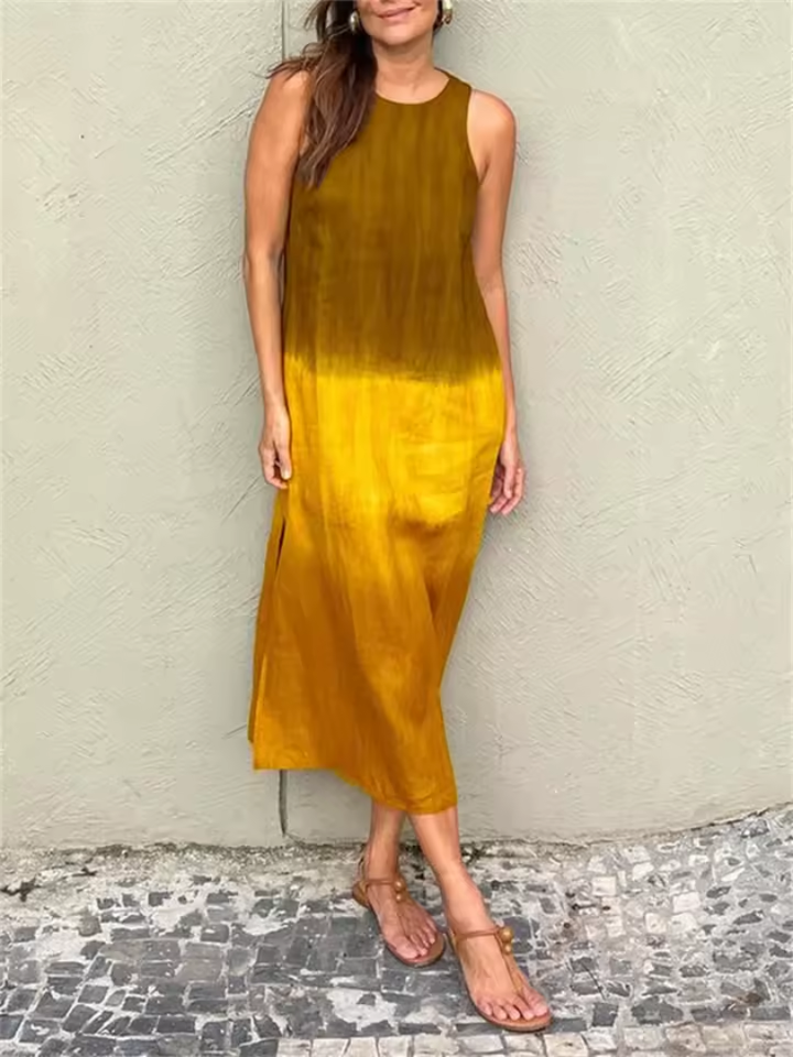 Katie | Sleeveless Round Neck Summer Dress