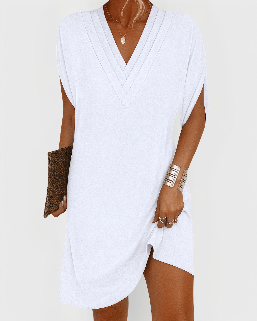 Brittany | Casual V-Neck Mini Dress