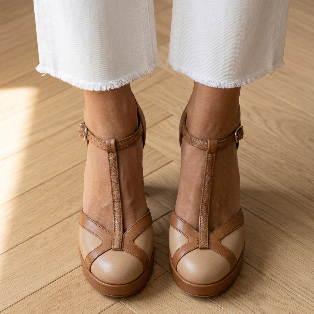 Nadia | Sophisticated Retro Close Toe Heels