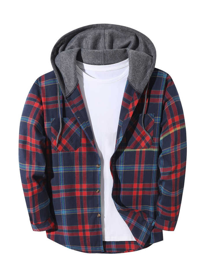 Braxton | Checked Hooded Shirt