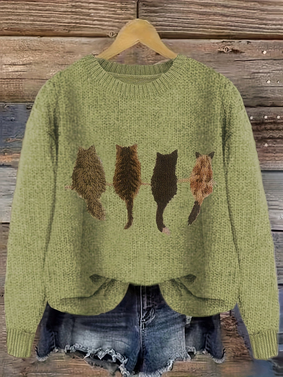Tamara | Cozy Cat-Print Jumper