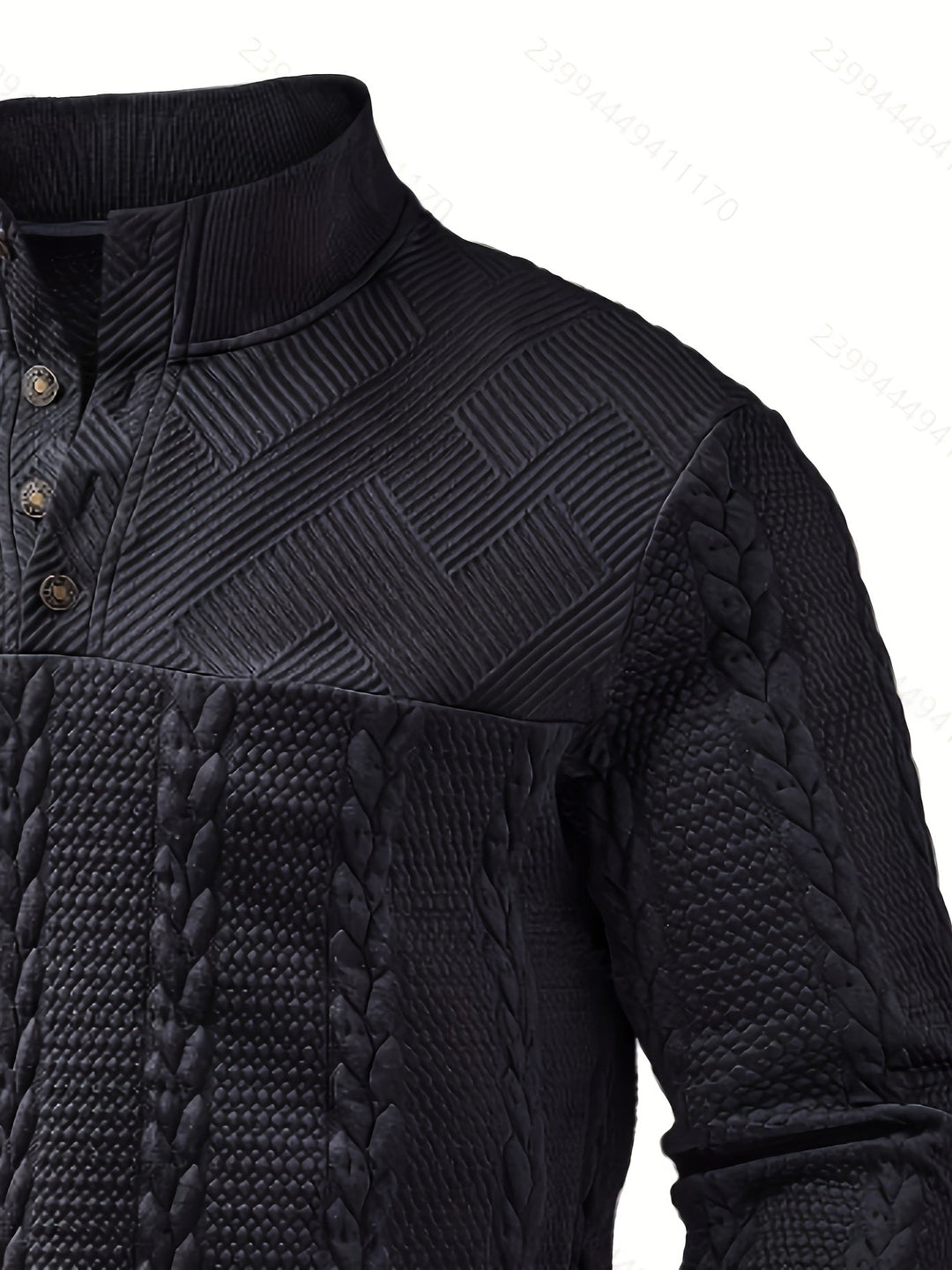 Sterling | Textured Stand-Collar Pullover