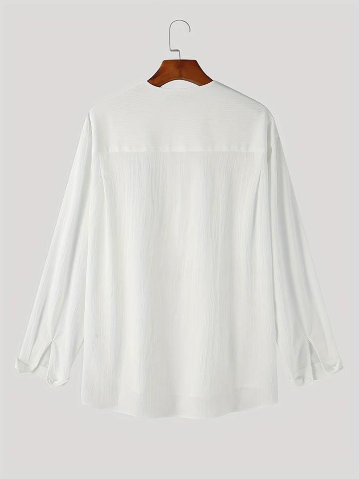 Franklin | Collarless V-Neck Shirt