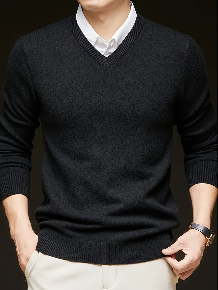 Hugh | Refined V-Neck Jumper