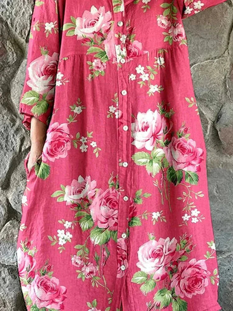 Maddie | Stylish Oversized Art Floral Dress