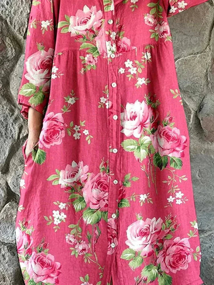 Maddie | Stylish Oversized Art Floral Dress