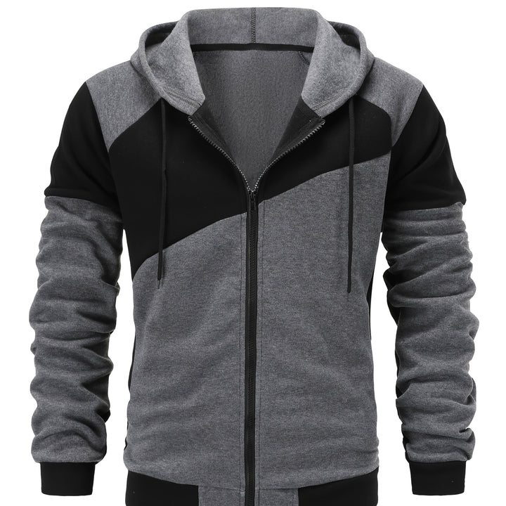 Bryce | colour Block Zip-Up Hooded Jacket