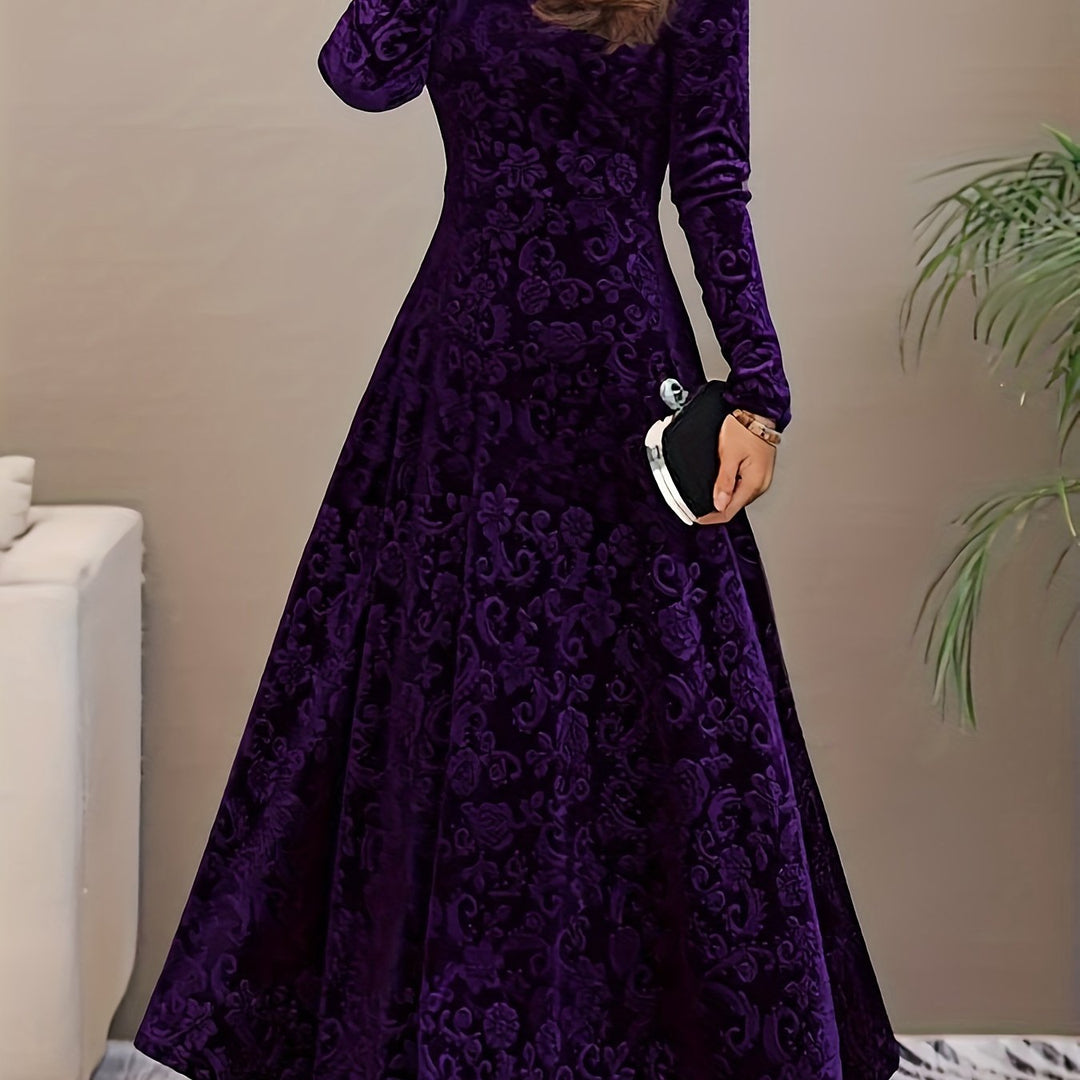 Adeline | Elegant Long-Sleeve Midi Dress