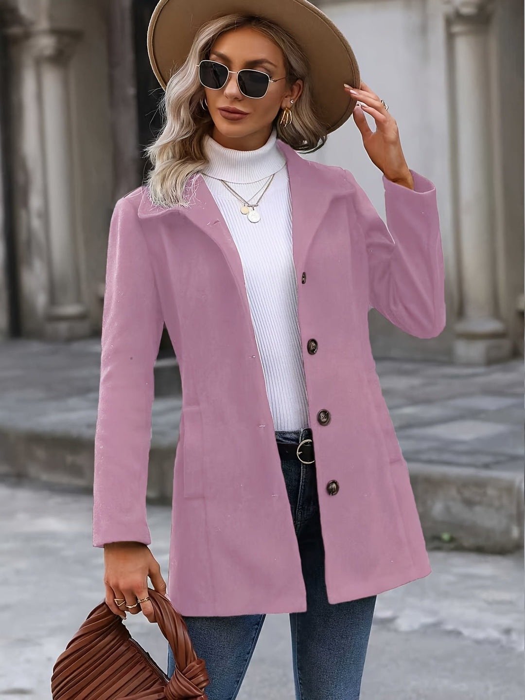 Annalise | Waist-Cinching Mid-Length Coat