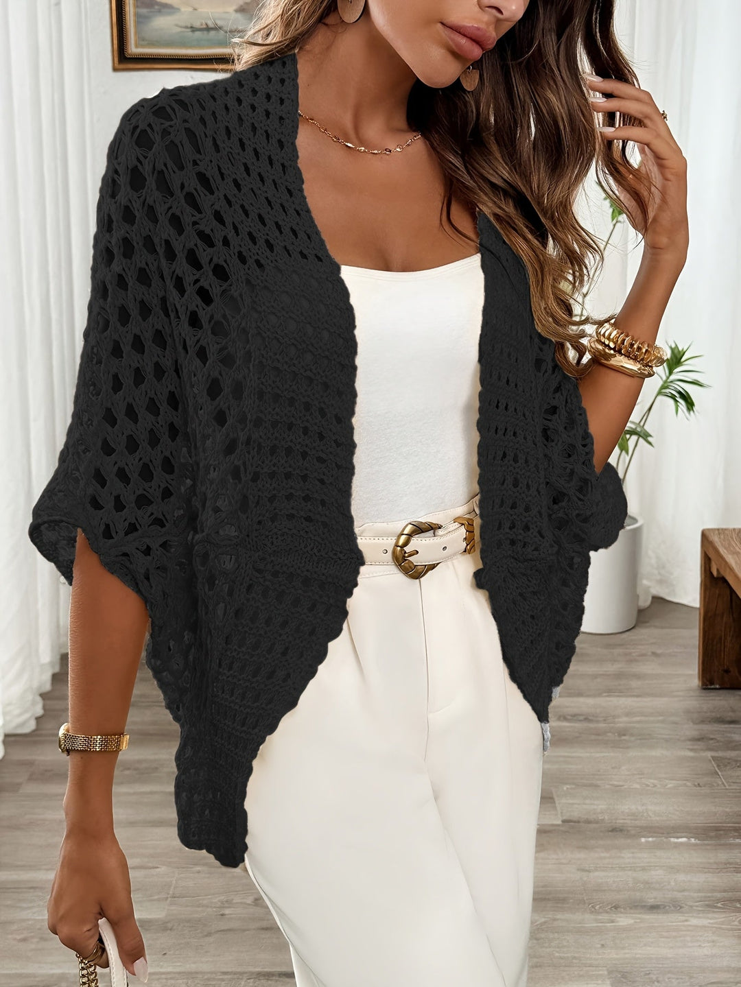 Susannah | Open-Front Batwing Cardigan