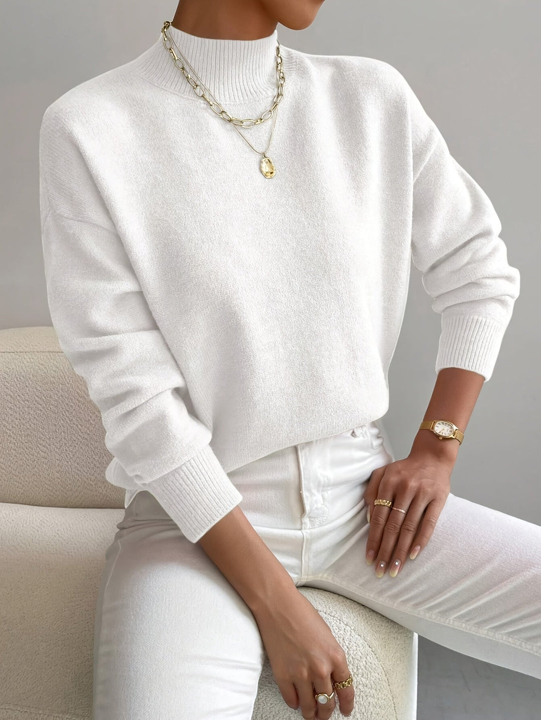 Lorelei | Refined Mock Neck Jumper