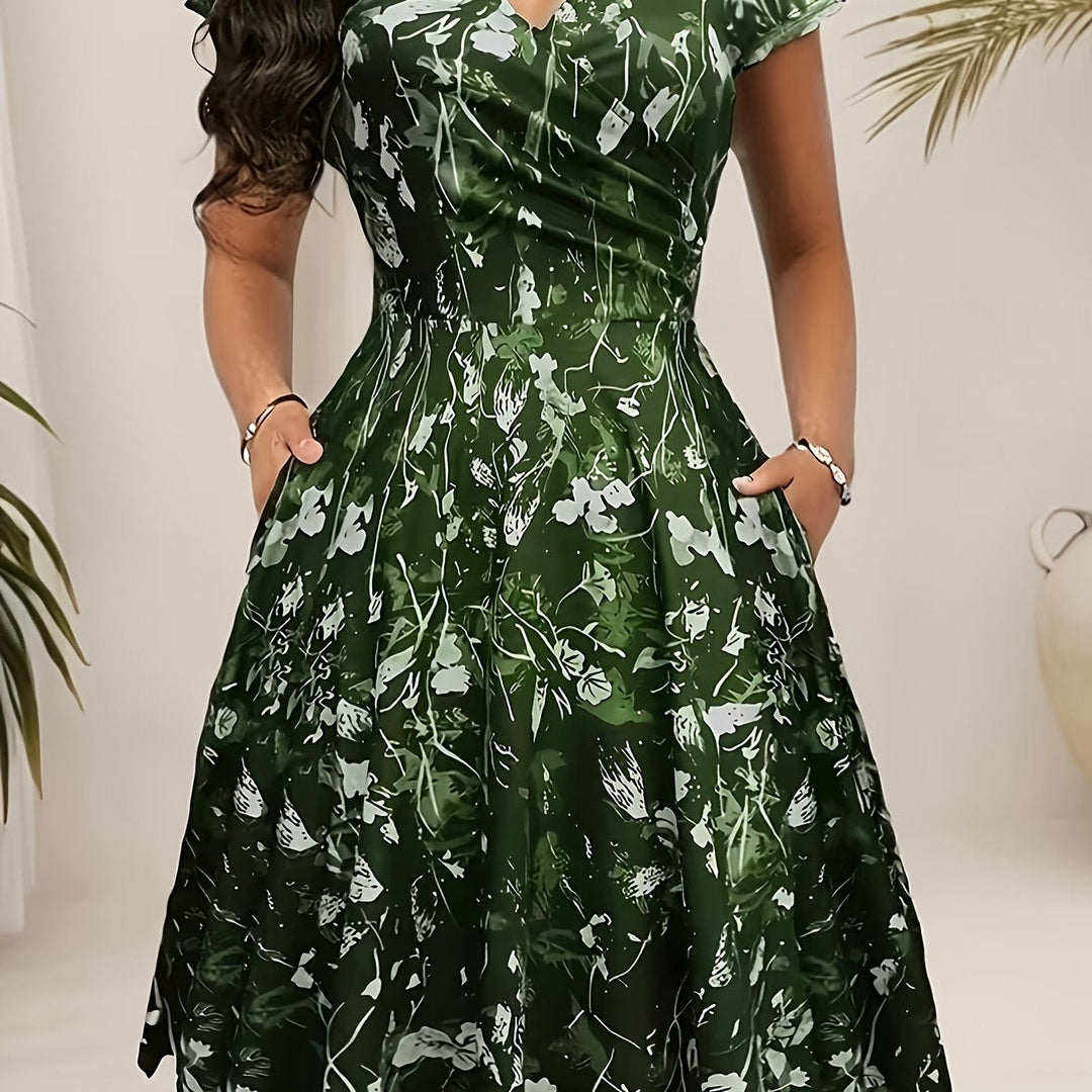 Katherine | Floral A-Line Pocket Dress