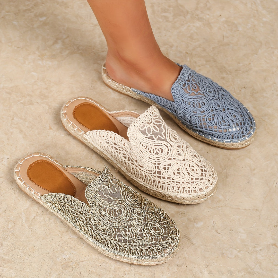 Bonnie | Woven Slip-On Mules
