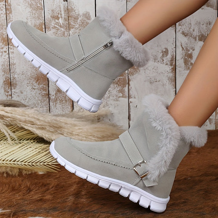 Nora | Cozy Plush-Trimmed Winter Boots