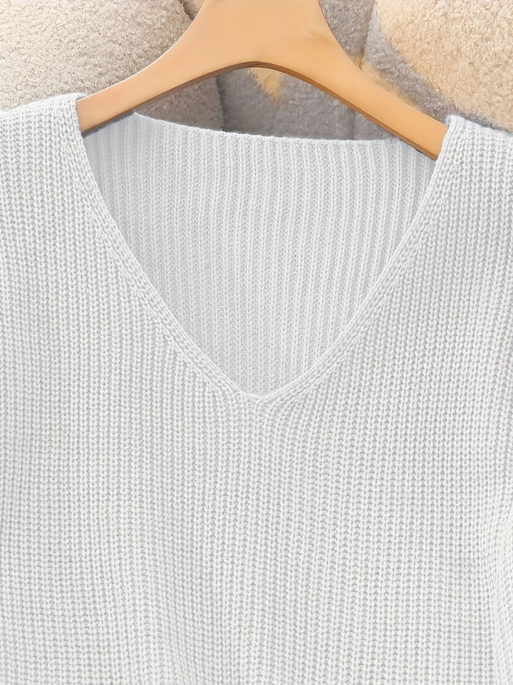 Verity | Ribbed V-Neck Jumper