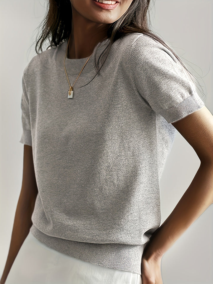 Harriet | Fine-Knit Short Sleeve Jumper
