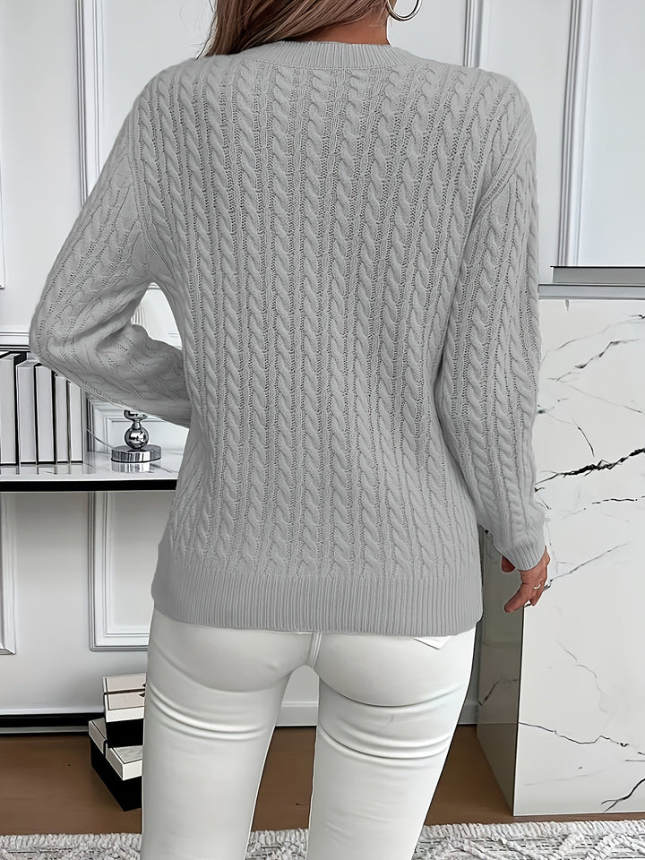 Faye | Cable-Knit Round Neck Jumper