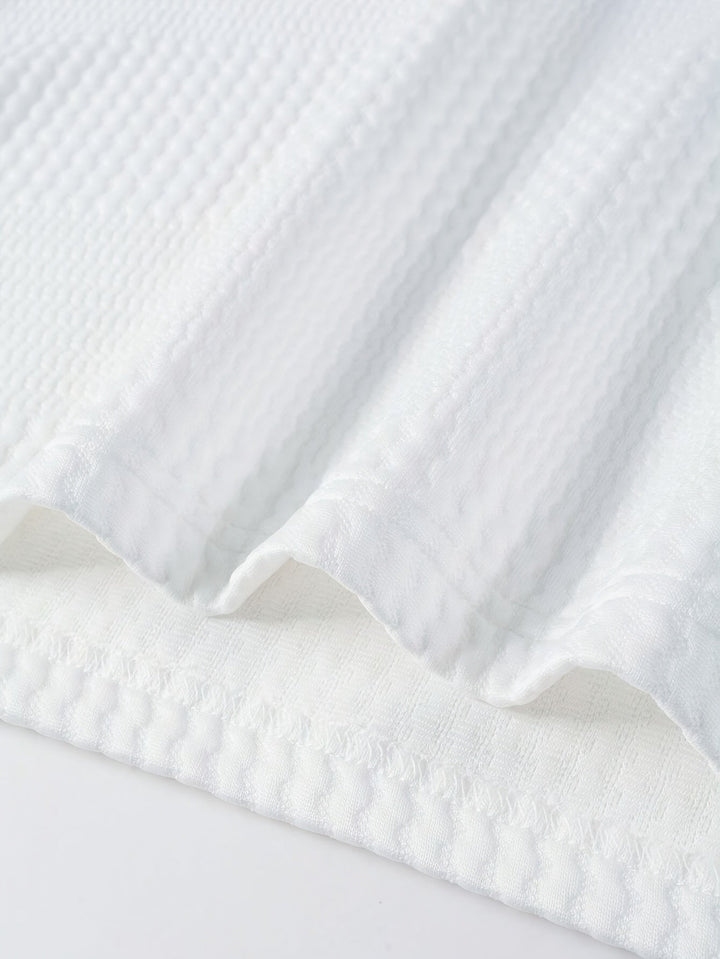 Fletcher | Textured Long-Sleeve Polo Shirt