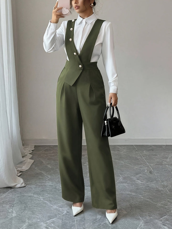 Coralie | Tailored Wide-Leg Jumpsuit