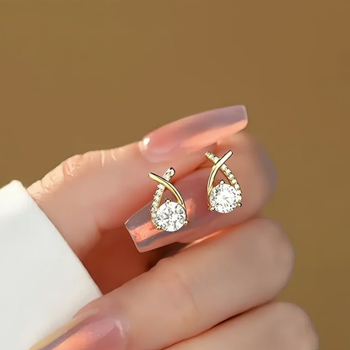 Cheryl | Stylish Stud Cubic Zirconia Earrings