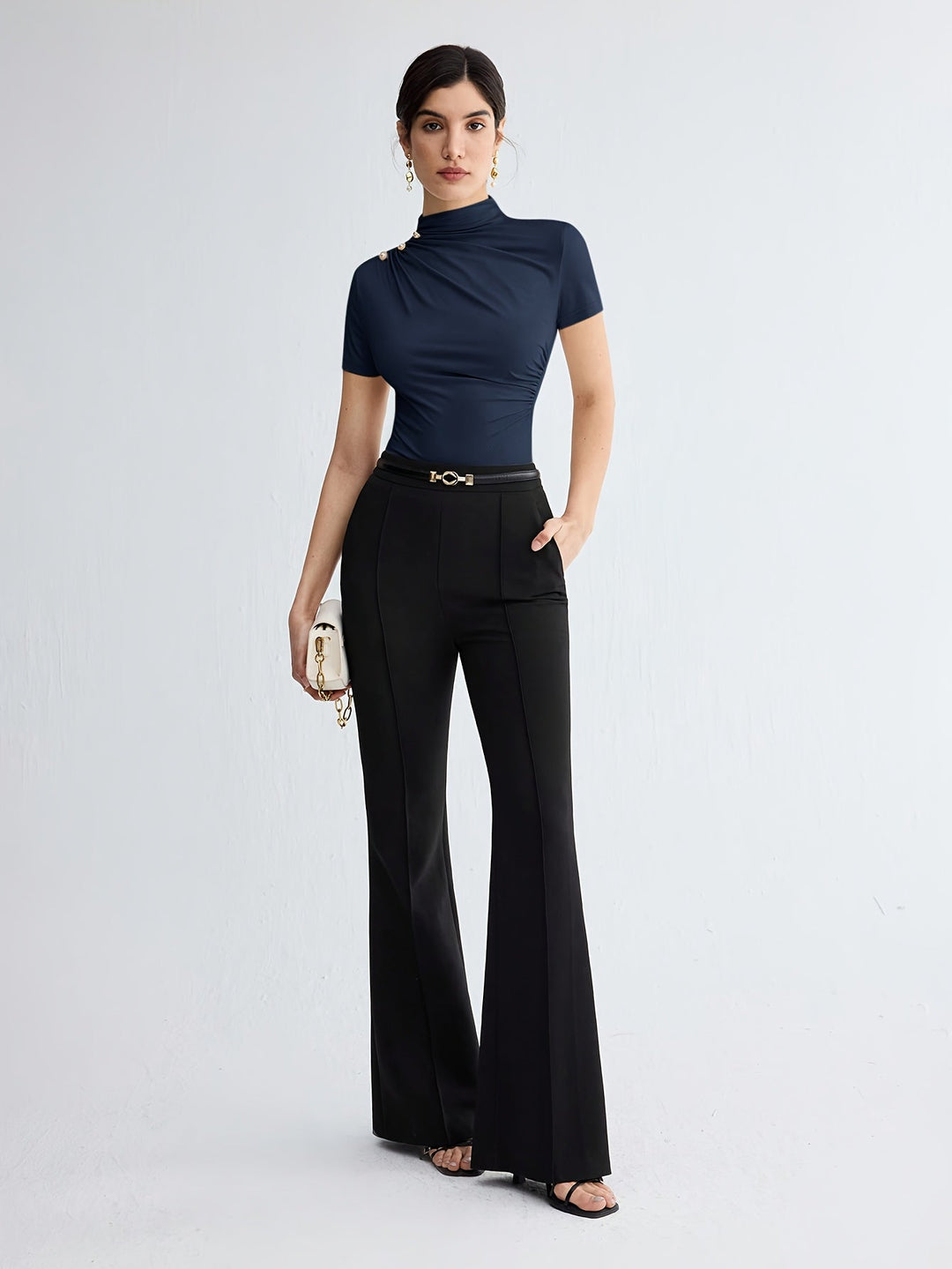 Sienna | Mock Neck Short-Sleeve Top