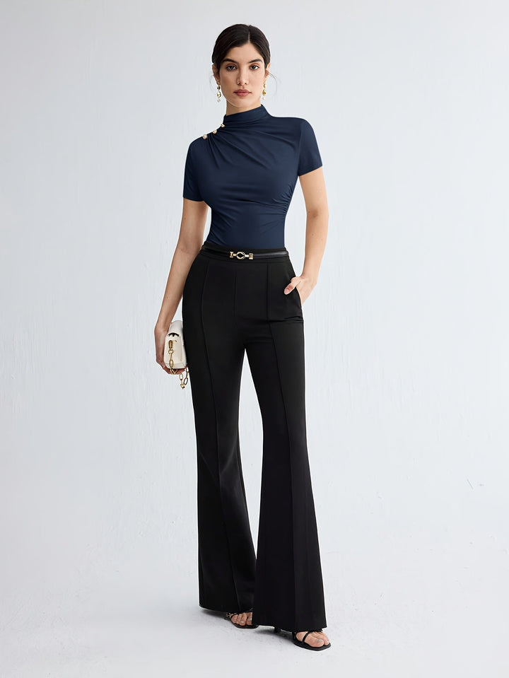 Sienna | Mock Neck Short-Sleeve Top