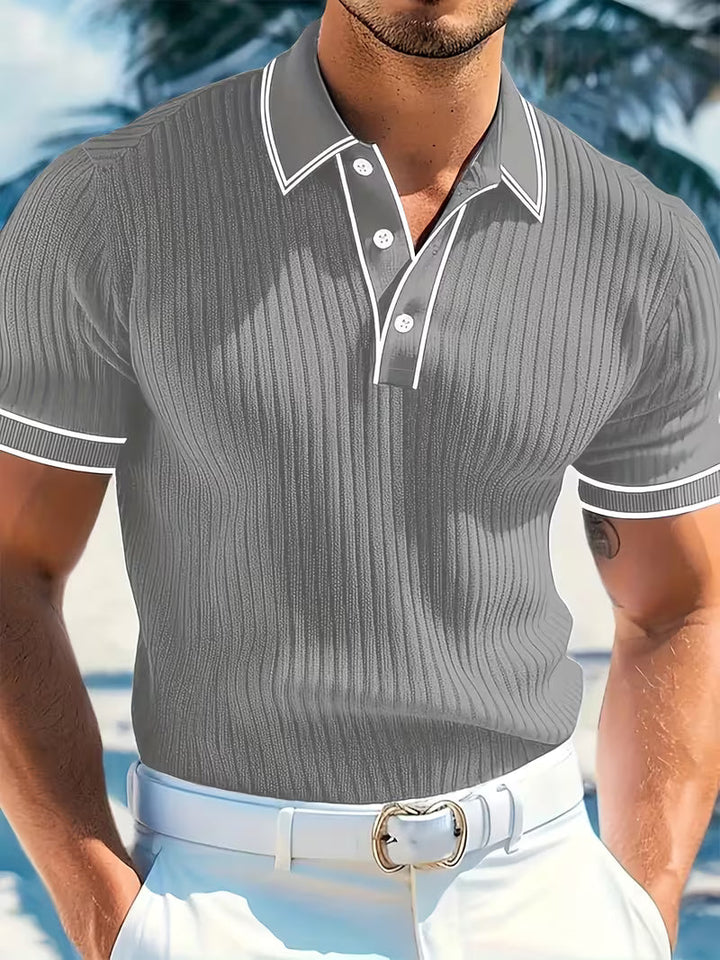 Logan | colour-Blocked Short Sleeve Polo Shirt