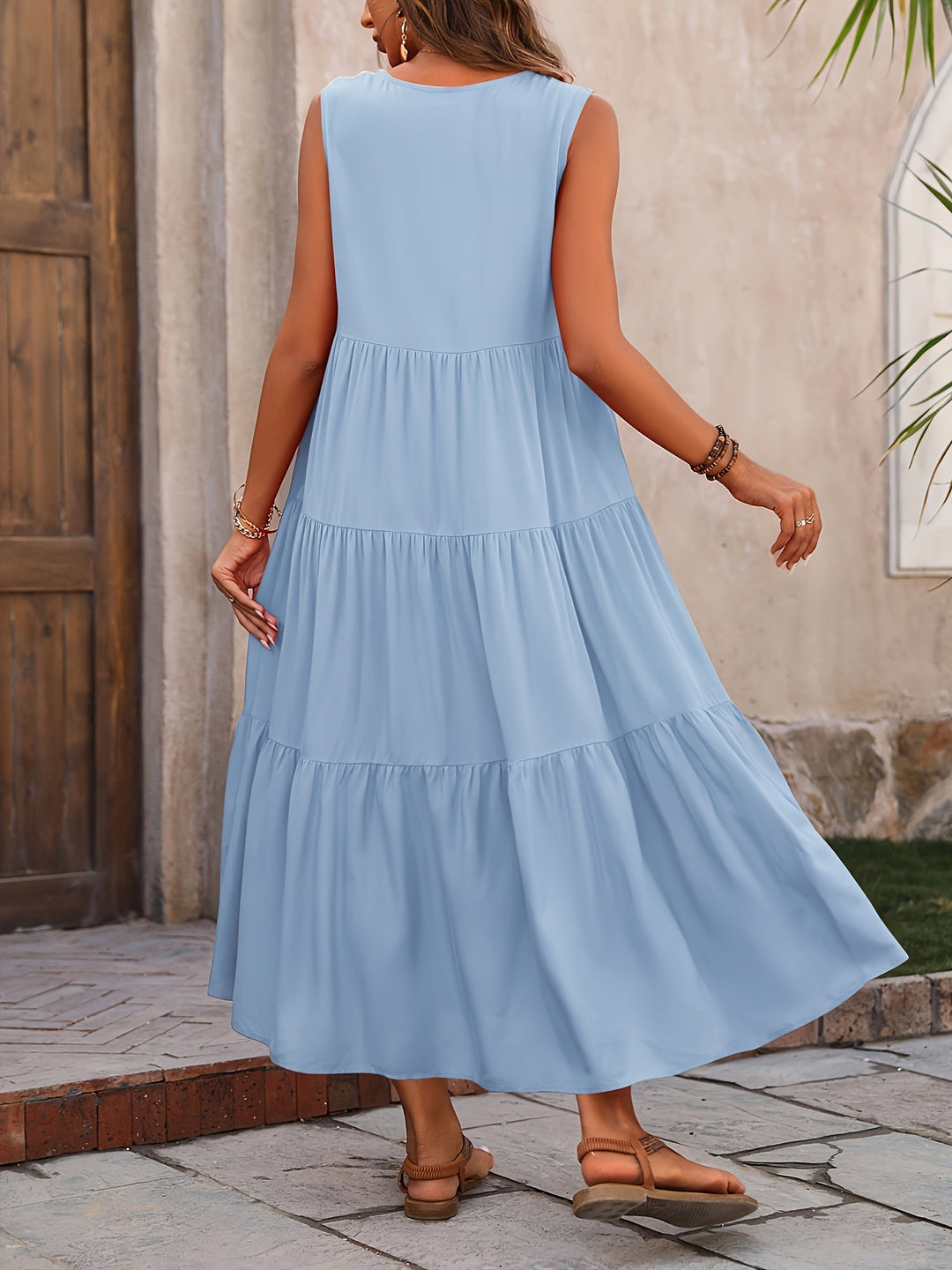Rosalyn | Tiered Sleeveless Maxi Dress
