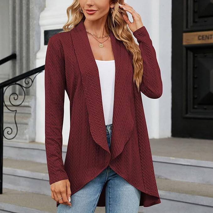 Juliet | Open-Front Draped Cardigan