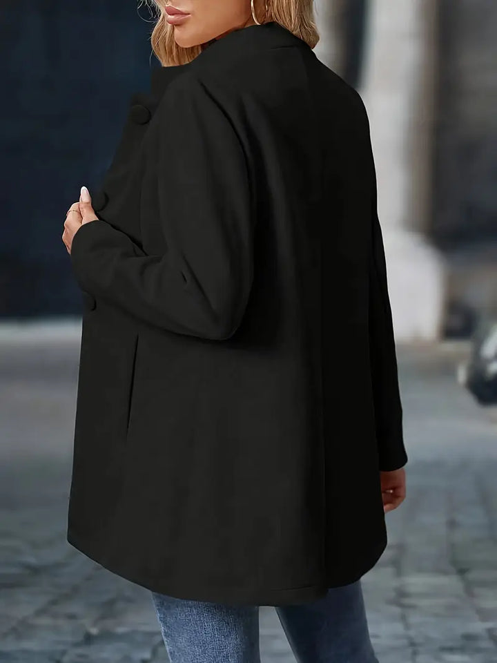 Juliette | Elegant Stand-Collar Button Coat