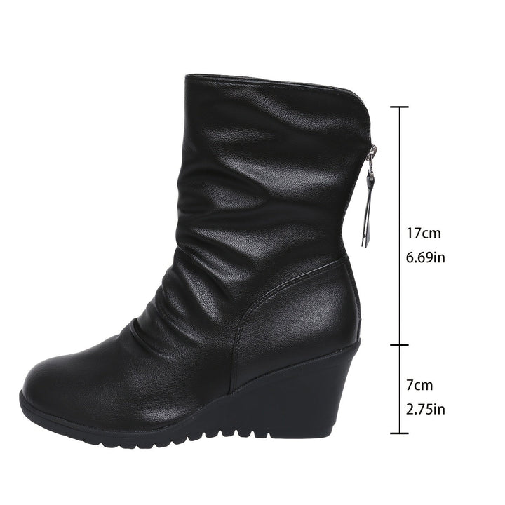 Verity | Sleek Wedge Mid-Calf Boots
