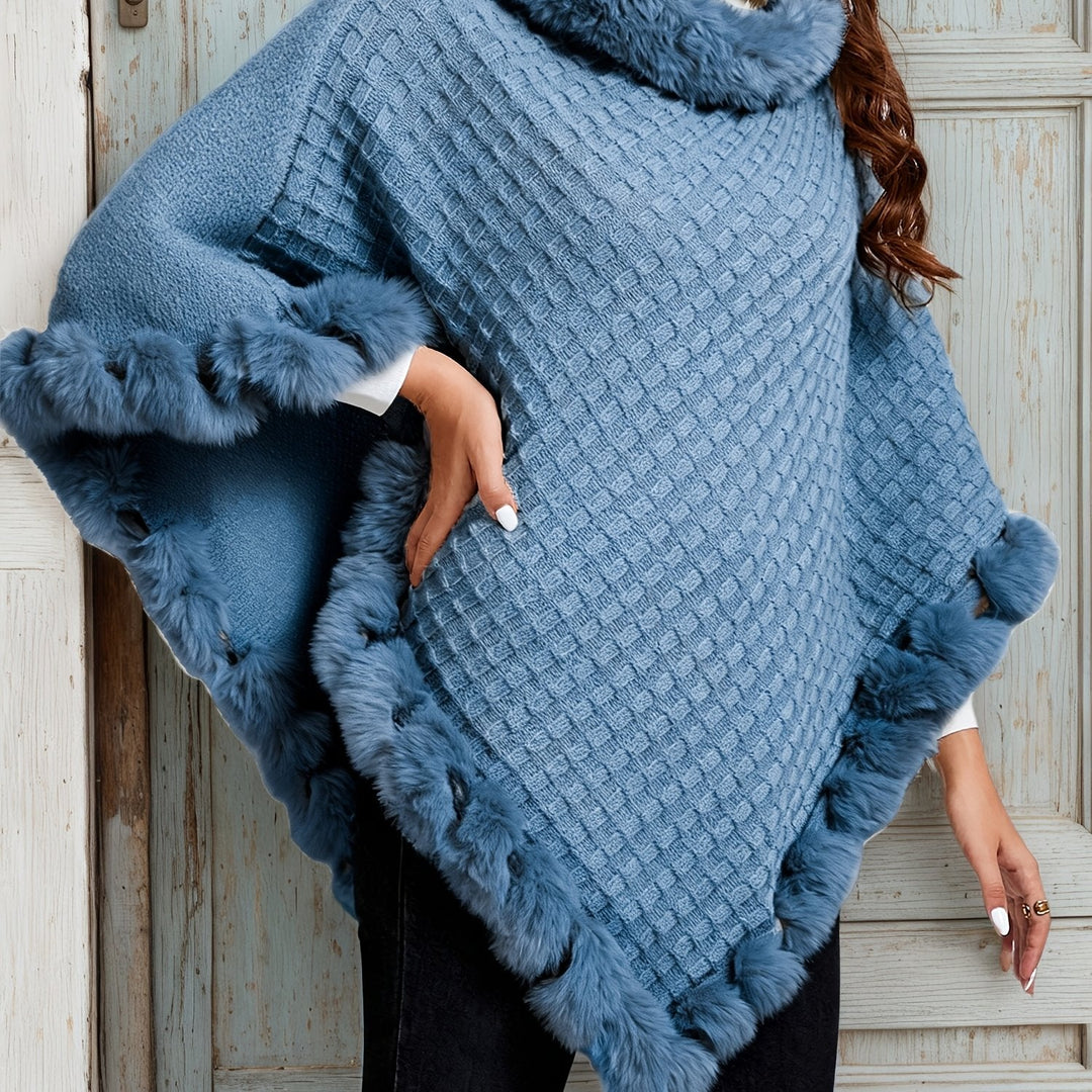 Willow | Cozy Fur-Trim Poncho