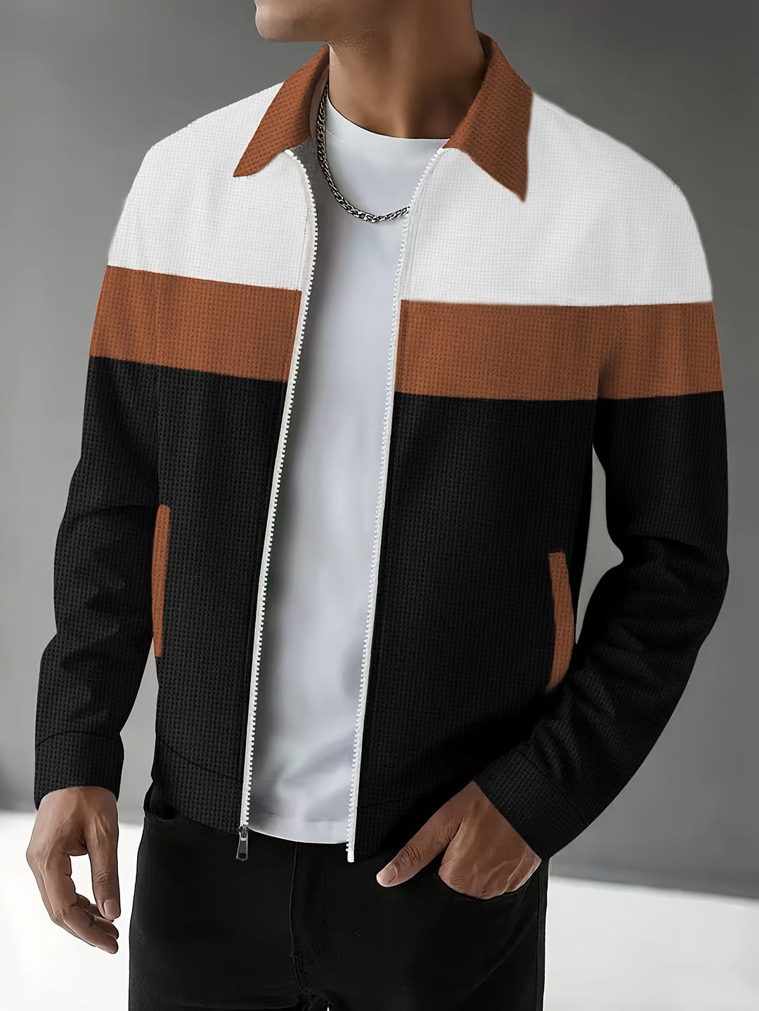 Cameron | colour-Block Zip-Up Jacket