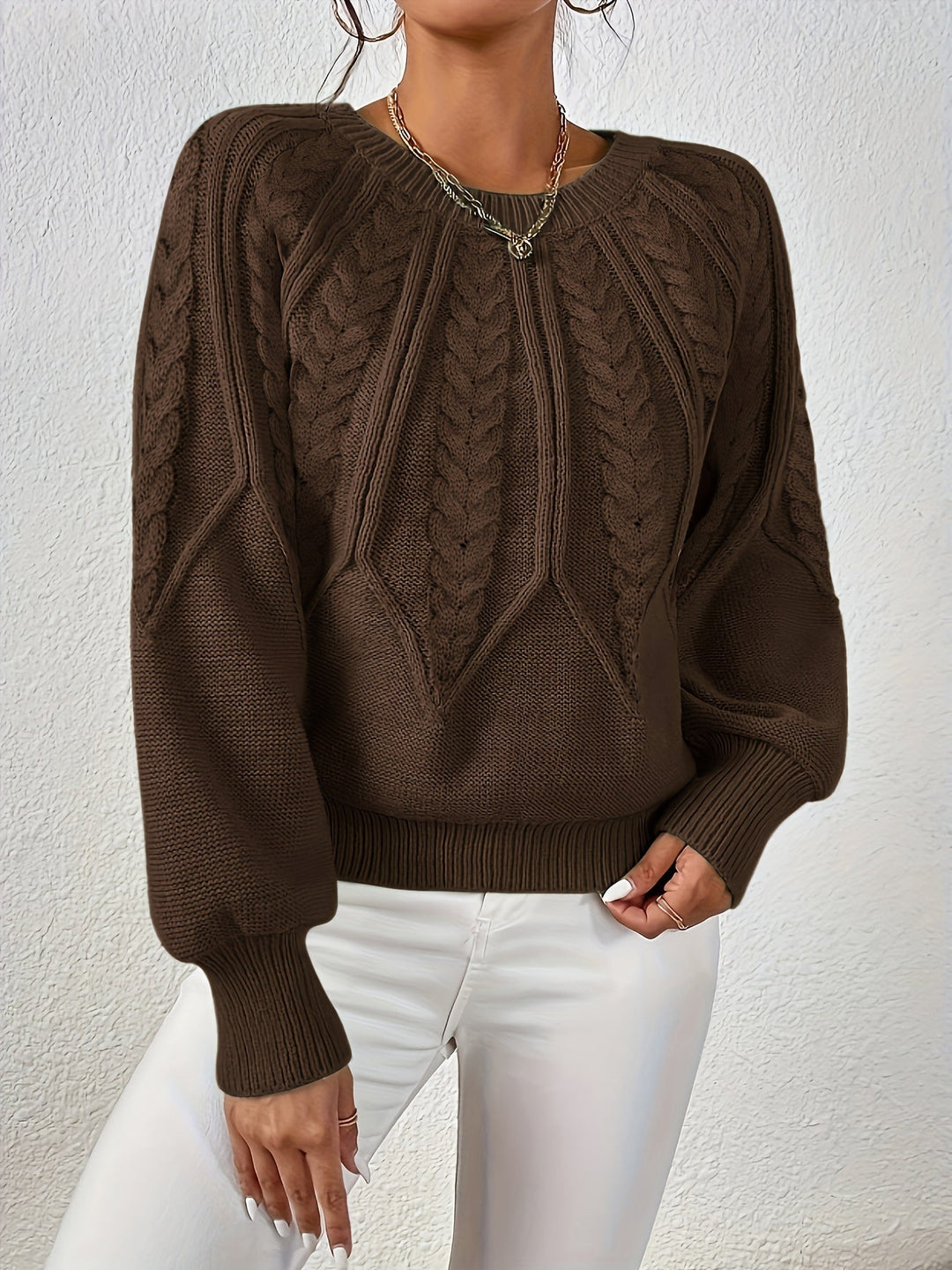 Cassidy | Cable-Knit Round-Neck Jumper