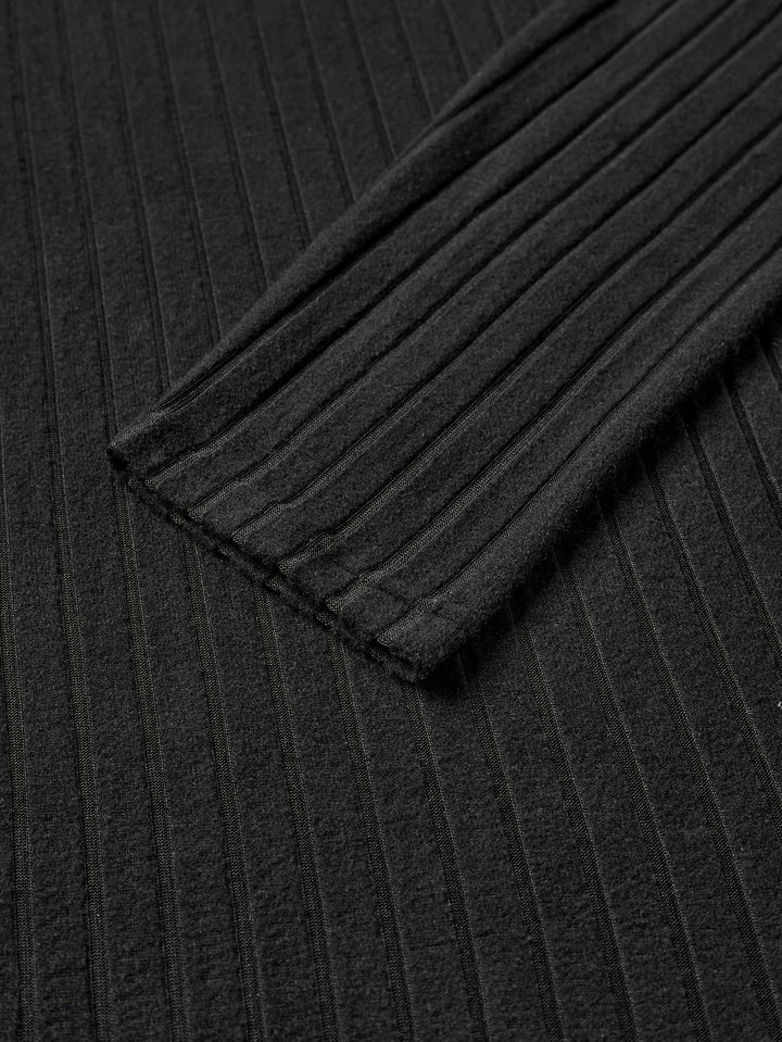 Xavier | Ribbed V-Neck Long Sleeve Top
