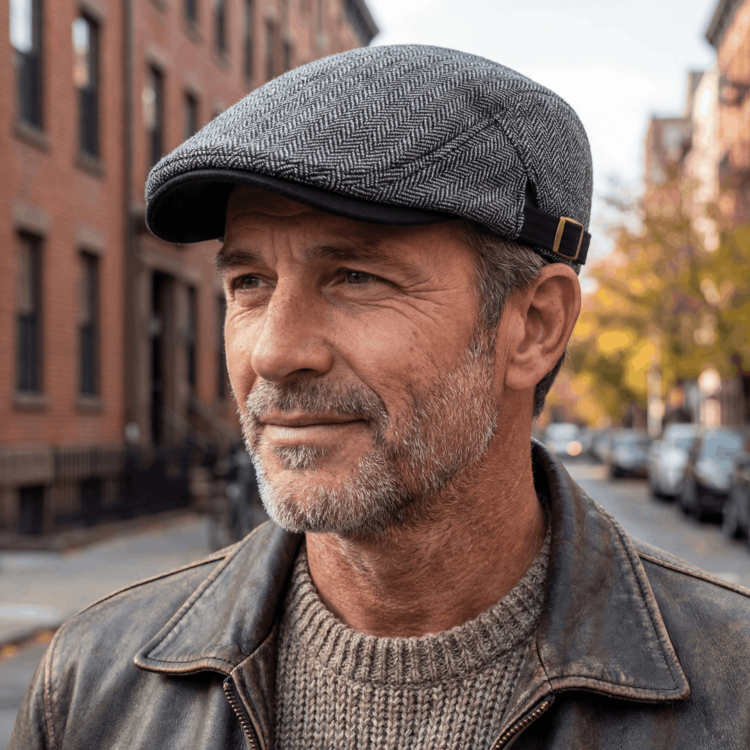 Adrian | Vintage Herringbone Driver Cap