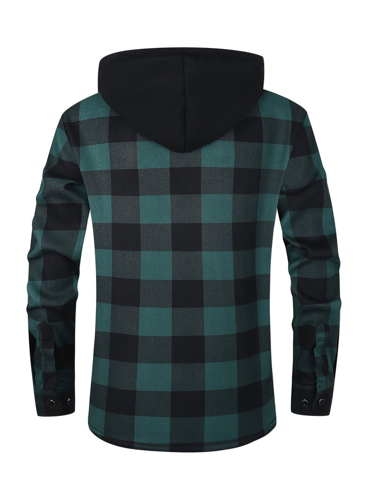 Desmond | Hooded Check Shirt Jacket