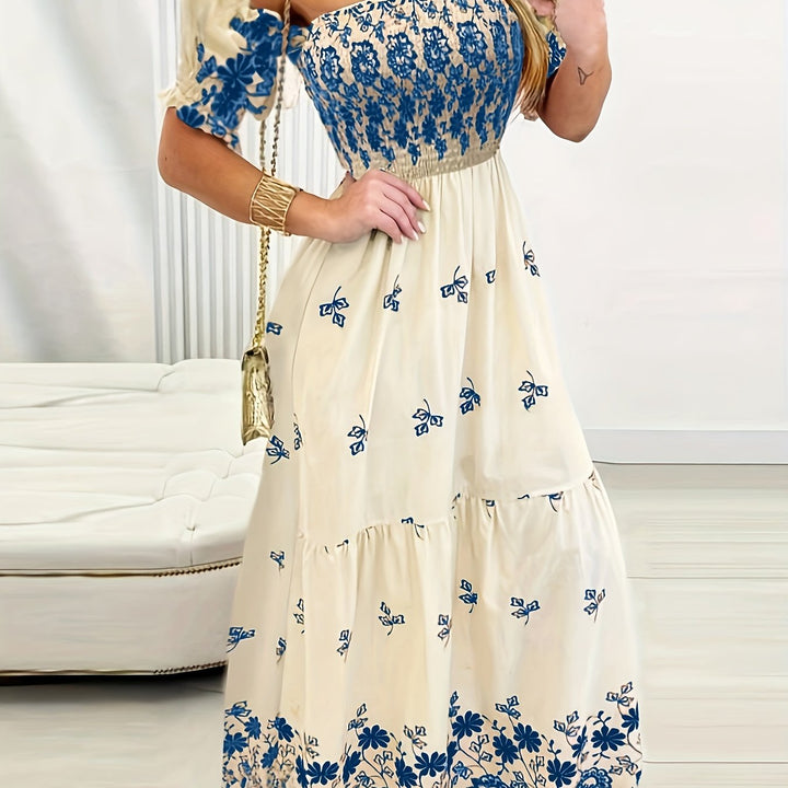 Seraphina | Off-the-Shoulder Floral Maxi Dress