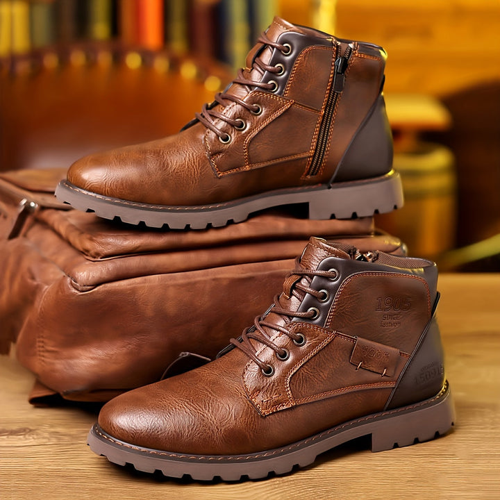 Edwin | Rugged Lace-Up Ankle Boots