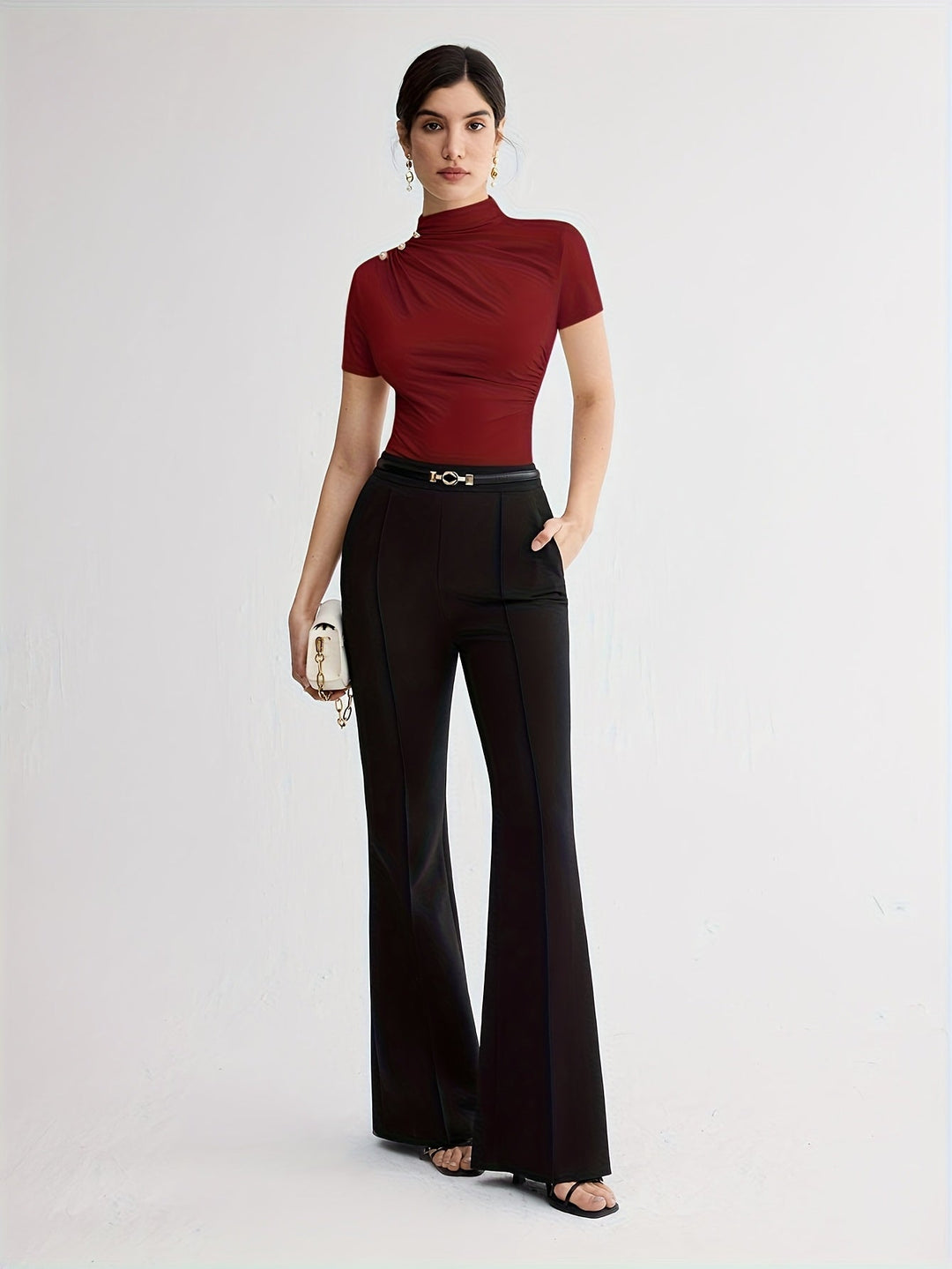 Sienna | Mock Neck Short-Sleeve Top