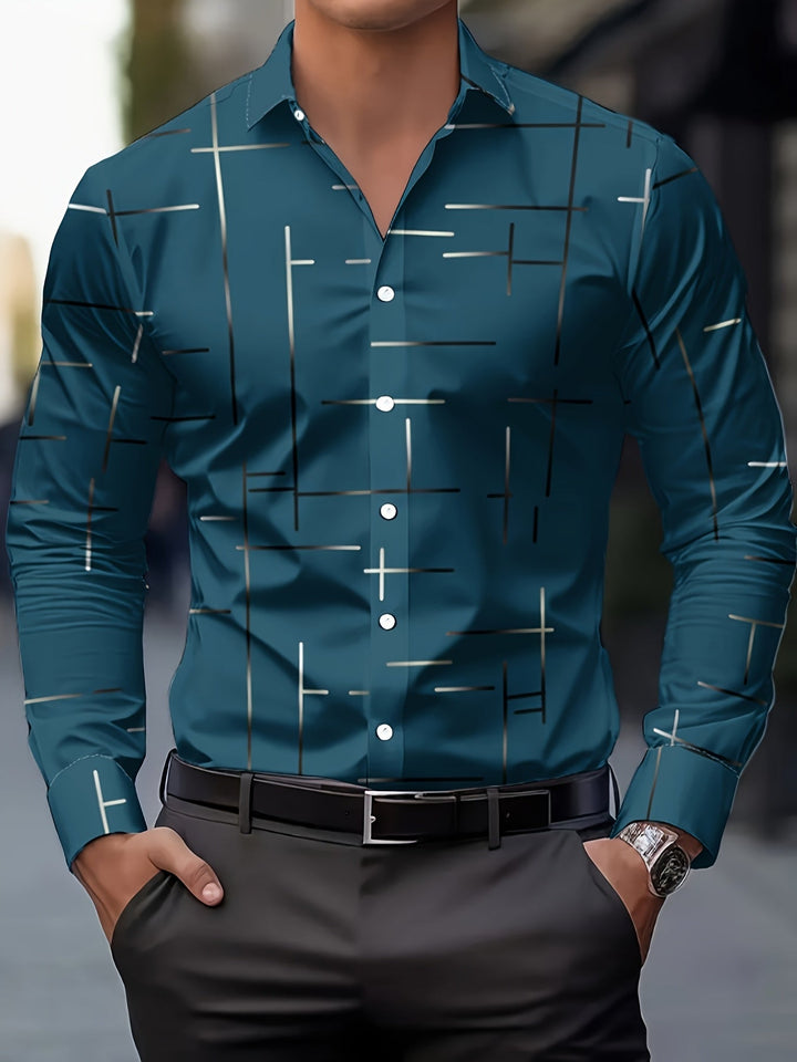 Malcolm | Refined Line-Print Shirt