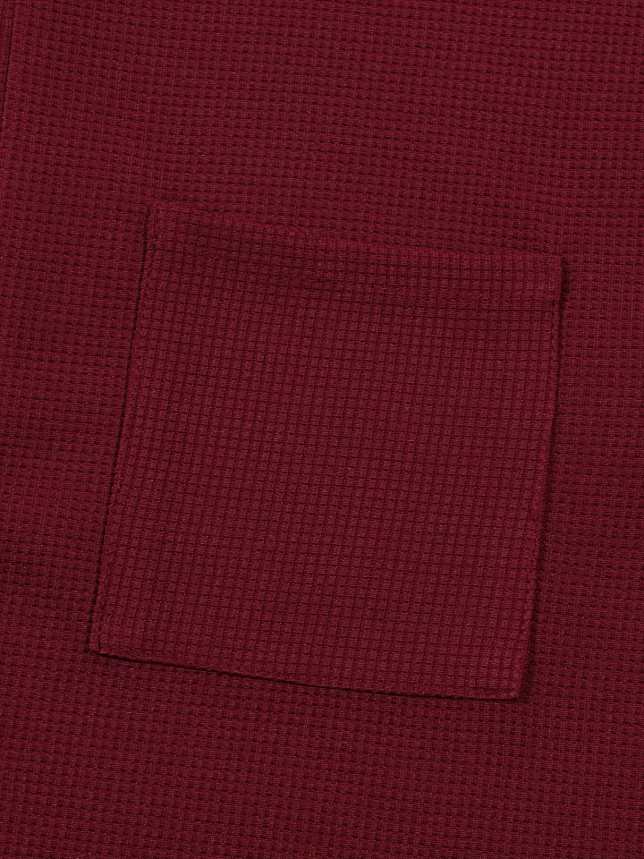 Jonathan | Textured Long Sleeve Henley Shirt
