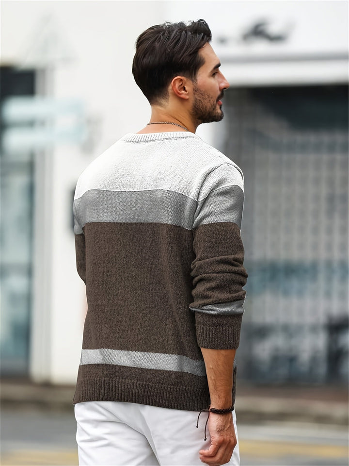 Ethan | colour Block Knit Jumper