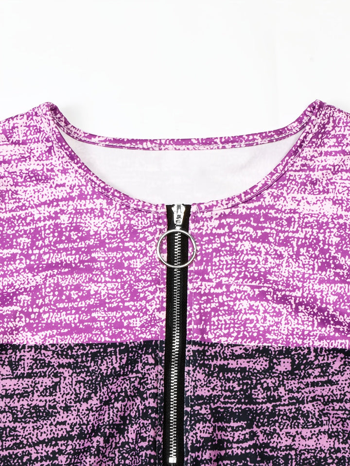 Ophelia | colourblock Quarter-Zip Top