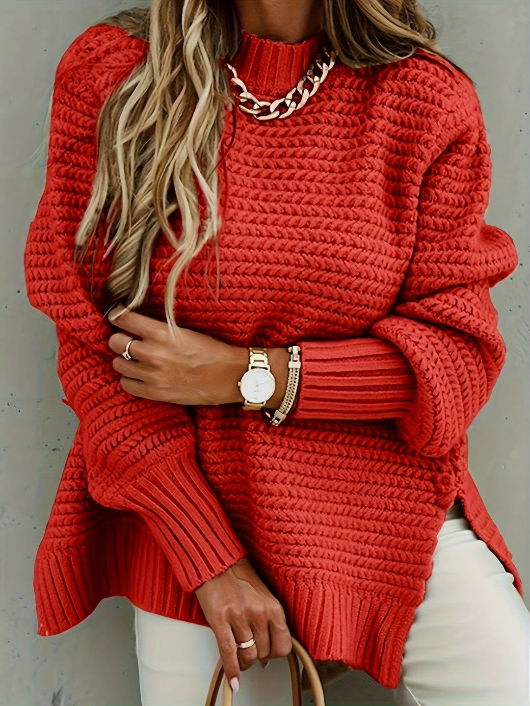 Evangeline | Textured High-Low Jumper