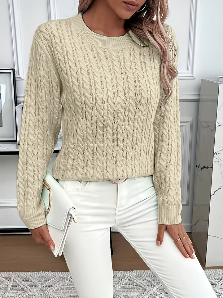 Faye | Cable-Knit Round Neck Jumper