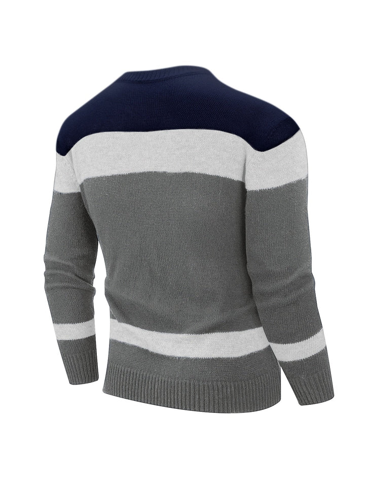 Ethan | colour Block Knit Jumper