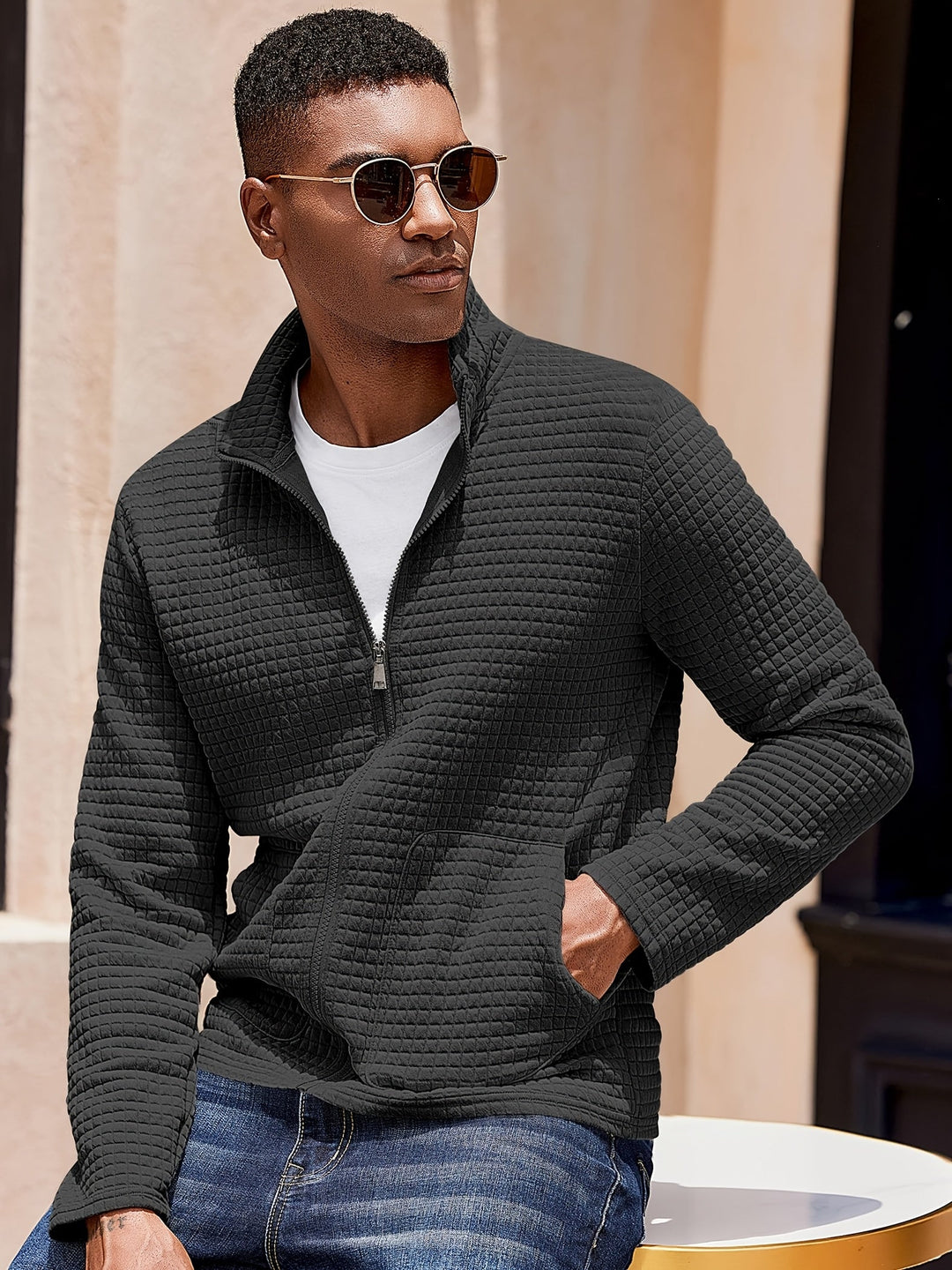 Hugo | Textured Zip-Up Jacket