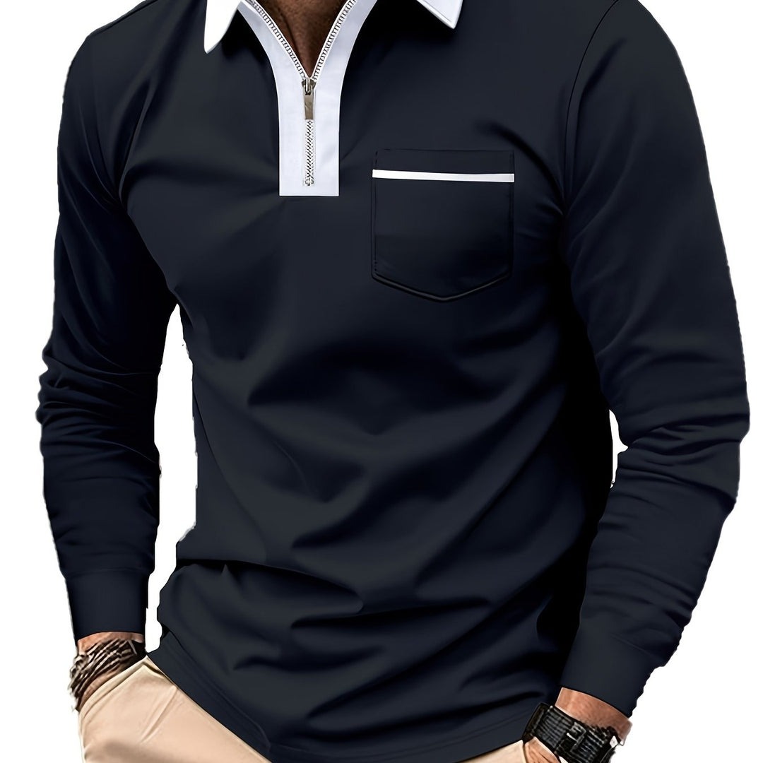 Curtis | Refined Zip-Collar Polo Shirt